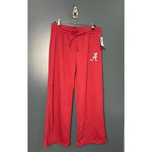 NWT Alabama Crimson Tide Women's Medium Fleece Lounge Pants Red Embroidered Logo